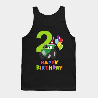 2nd Birthday Party 2 Year Old 2 Years Tank Top